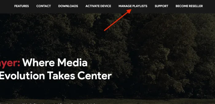 IBO Player add playlist screen on Android